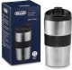 Kubek termiczny DeLonghi "The Adventurer" 300ml (DLSC074). Ceramiczny kubek podróżny z silikonową pokrywką.