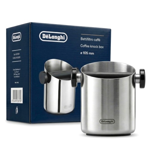 Odbijak do fusów DeLonghi (Knock Box) ze stali nierdzewnej DLSC059. Profesjonalny pojemnik na zużytą kawę_2.jpg