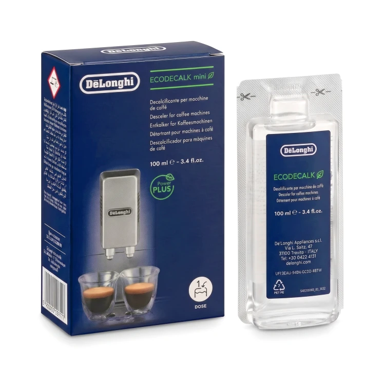 Zestaw odkamieniaczy DeLonghi EcoDecalk Mini (2x100ml). Płyn odkamieniający w porcjach na dwa cykle czyszczenia_1.jpg