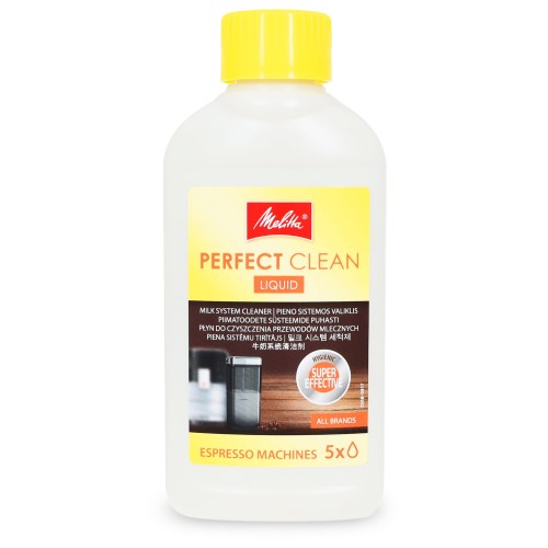 Płyn do czyszczenia obiegu mleka Melitta Perfect Clean 250ml. Środek do usuwania osadów mlecznych w ekspresach.