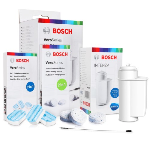 Zestaw do konserwacji ekspresu Siemens Bosch (Filtr, Tabletki, Szczoteczka). Kompletny pakiet startowy TZ80004.