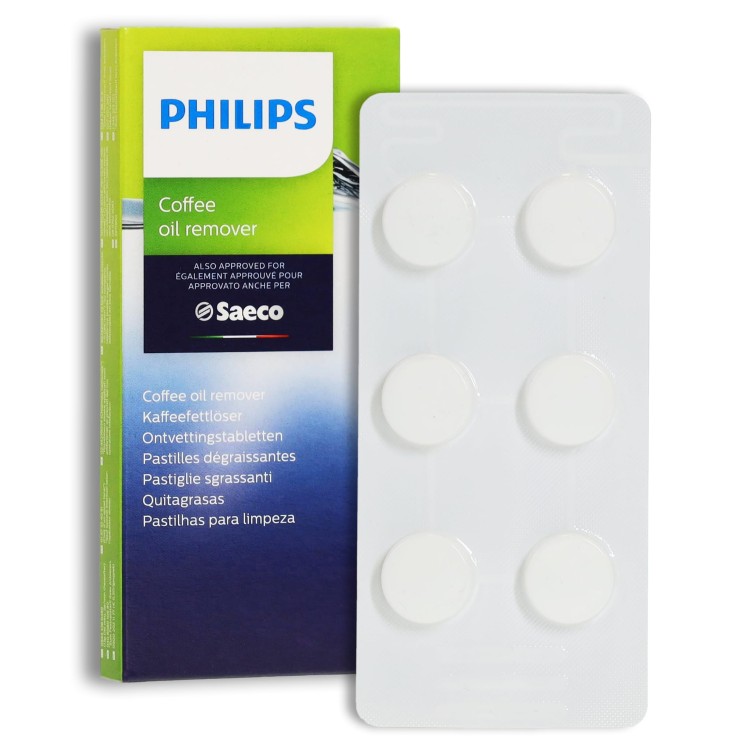 Tabletki czyszczące Philips CA6704/10 do odtłuszczania bloku zaparzającego. Środek czyszczący do usuwania olejów kawowych w ekspresach Philips i Saeco.