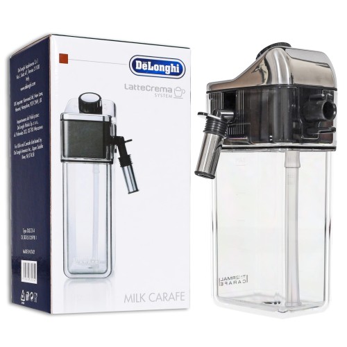 Pojemnik na mleko do ekspresu DeLonghi Eletta / Cappuccino Top. Wysoka karafka o dużej pojemności.