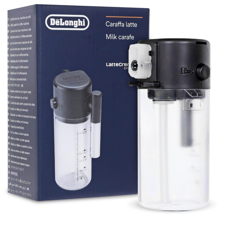 Oryginalna karafka na mleko do ekspresu DeLonghi Magnifica Evo. Kompletny pojemnik LatteCrema System.