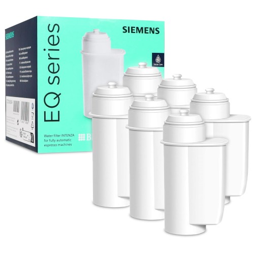 Zestaw 6 filtrów wody Brita Intenza do ekspresu Siemens TZ70033A. Półroczny zapas filtrów do ekspresu ciśnieniowego.