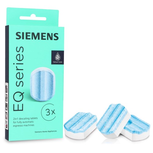 Tabletki odkamieniające 2w1 do ekspresu Siemens Bosch (3 sztuki). Oryginalny odkamieniacz w tabletkach (TZ80002).