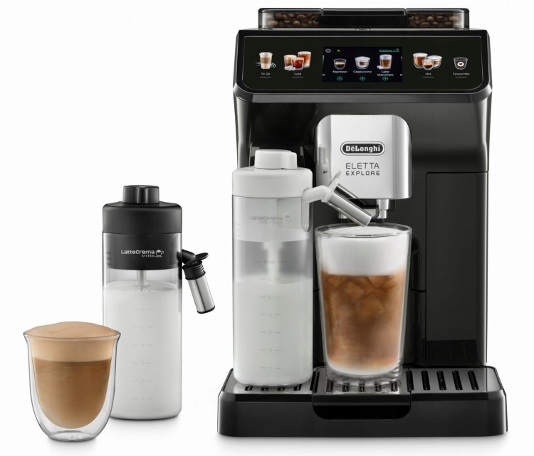 Automatyczny ekspres ciśnieniowy DeLonghi Eletta Explore ECAM450.55.G. Ekspres do kawy zimnej i gorącej (Cold Brew).